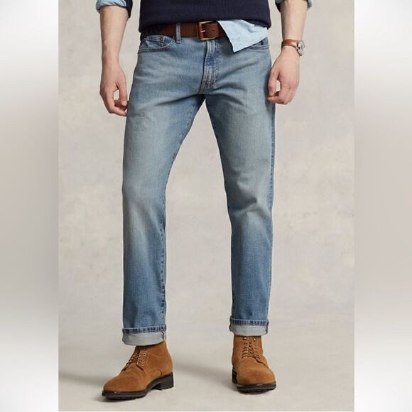 Polo Ralph Lauren Hampton Straight Leg Jeans Relaxed Fit Distressed - Picture 3 of 15